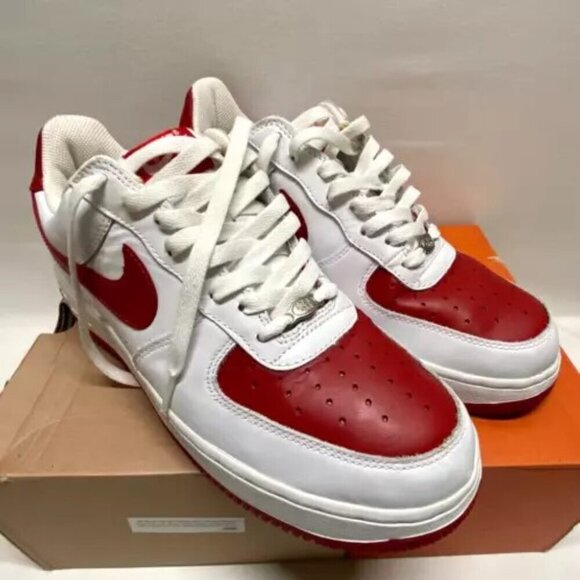 Nike Air Force 1 Men's 10 White Red Low '82 Limited 306353-161 Rare 2003 Y2K Vtg - Picture 12 of 16